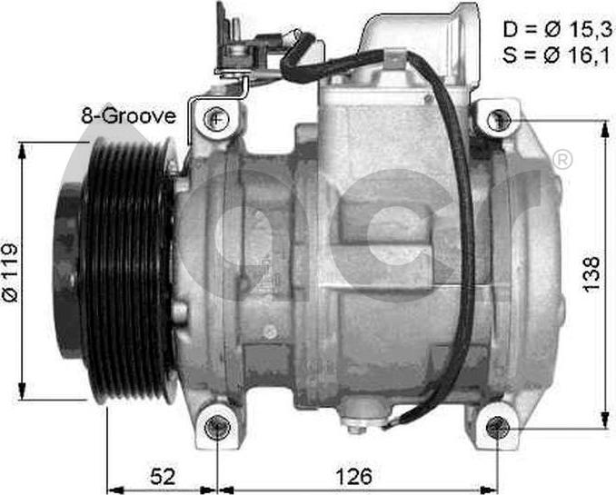 ACR 134426 - Kompresors, Gaisa kond. sistēma autospares.lv