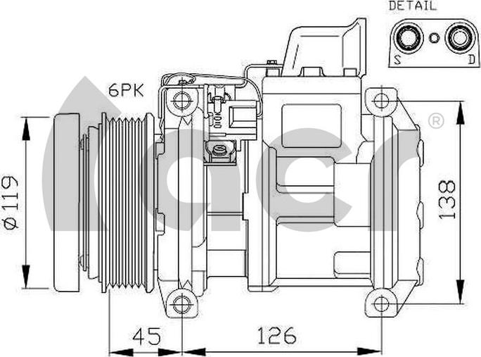 ACR 134427 - Kompresors, Gaisa kond. sistēma autospares.lv