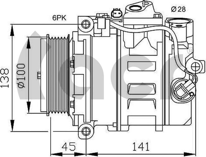 ACR 134369R - Kompresors, Gaisa kond. sistēma autospares.lv