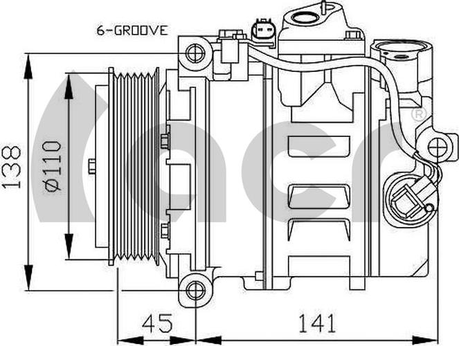 ACR 134368R - Compressor, air conditioning www.autospares.lv