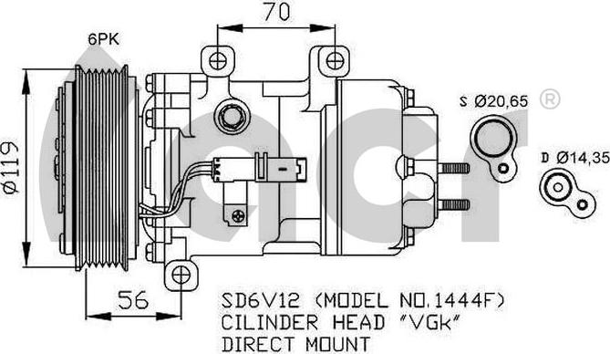 ACR 130556R - Kompresors, Gaisa kond. sistēma autospares.lv