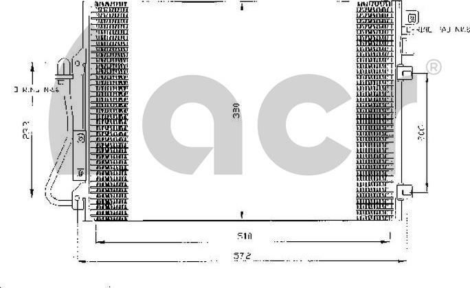 ACR 300477 - Kondensators, Gaisa kond. sistēma www.autospares.lv