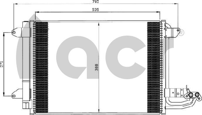 ACR 300561 - Kondensators, Gaisa kond. sistēma www.autospares.lv