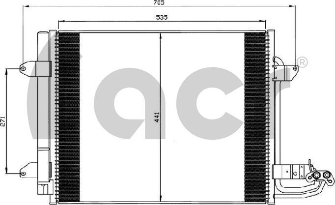 ACR 300562 - Kondensators, Gaisa kond. sistēma www.autospares.lv