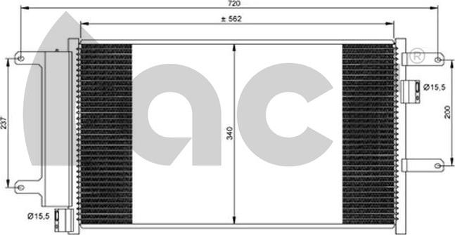 ACR 300684 - Kondensators, Gaisa kond. sistēma www.autospares.lv