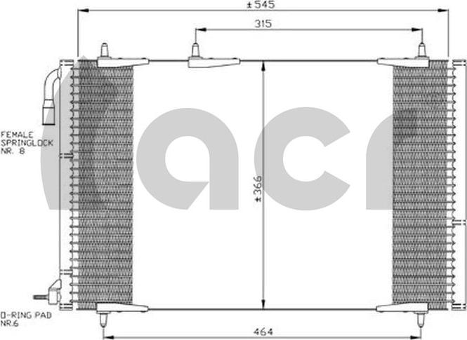 ACR 300097 - Kondensators, Gaisa kond. sistēma www.autospares.lv