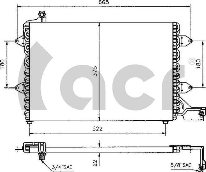 ACR 300112 - Kondensators, Gaisa kond. sistēma www.autospares.lv