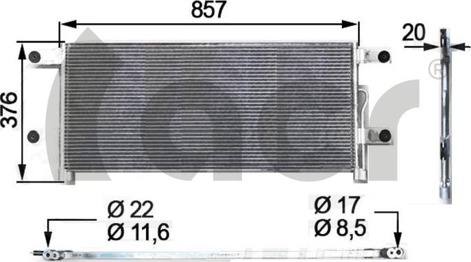 ACR 300812 - Конденсатор кондиционера www.autospares.lv