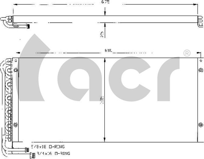 ACR 300355 - Kondensators, Gaisa kond. sistēma www.autospares.lv