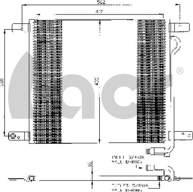 ACR 300357 - Kondensators, Gaisa kond. sistēma www.autospares.lv