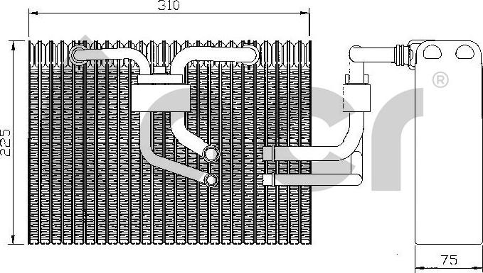 ACR 310156 - Iztvaikotājs, Gaisa kondicionēšanas sistēma www.autospares.lv
