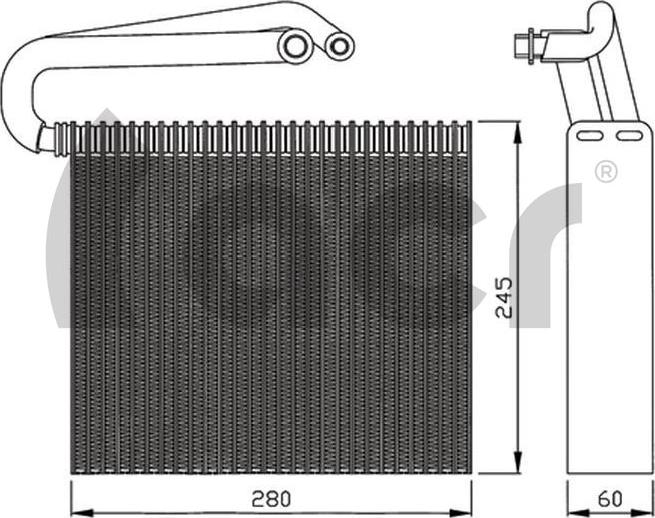 ACR 310165 - Iztvaikotājs, Gaisa kondicionēšanas sistēma www.autospares.lv