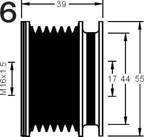 AD Kühner 885060M - Шкив генератора, муфта www.autospares.lv