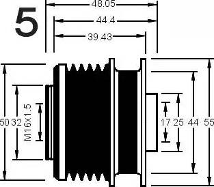 AD Kühner 885014 - Piedziņas skriemelis, Ģenerators www.autospares.lv