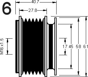 AD Kühner 885011M - Шкив генератора, муфта www.autospares.lv