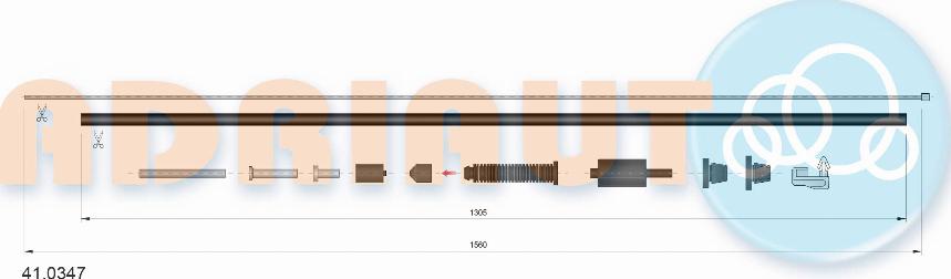 Adriauto 41.0347 - Akseleratora trose www.autospares.lv