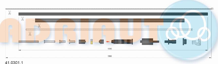 Adriauto 41.0301.1 - Akseleratora trose www.autospares.lv