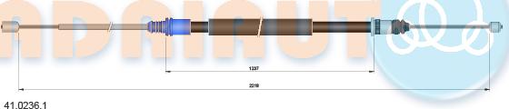 Adriauto 41.0236.1 - Trose, Stāvbremžu sistēma www.autospares.lv