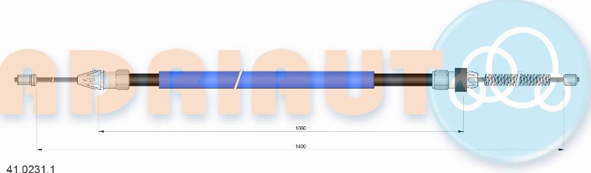 Adriauto 41.0231.1 - Trose, Stāvbremžu sistēma www.autospares.lv