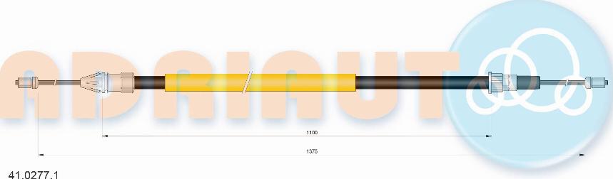 Adriauto 41.0277.1 - Тросик, cтояночный тормоз www.autospares.lv