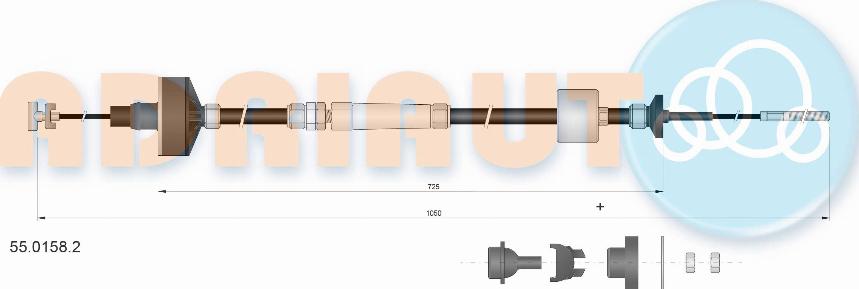 Adriauto 55.0158.2 - Trose, Sajūga pievads www.autospares.lv