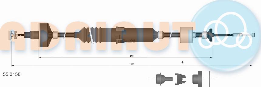 Adriauto 55.0158 - Trose, Sajūga pievads www.autospares.lv