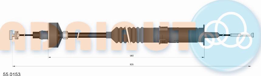 Adriauto 55.0153 - Trose, Sajūga pievads www.autospares.lv