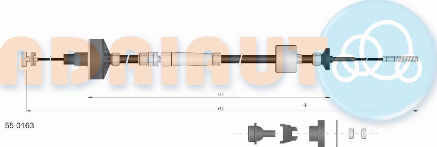 Adriauto 55.0163 - Trose, Sajūga pievads www.autospares.lv