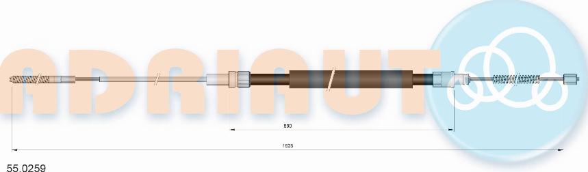 Adriauto 55.0259 - Trose, Stāvbremžu sistēma www.autospares.lv