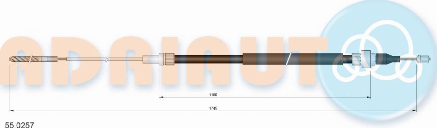 Adriauto 55.0257 - Trose, Stāvbremžu sistēma www.autospares.lv