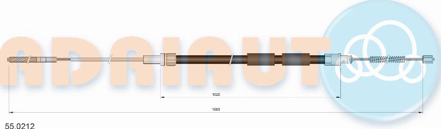 Adriauto 55.0212 - Trose, Stāvbremžu sistēma www.autospares.lv