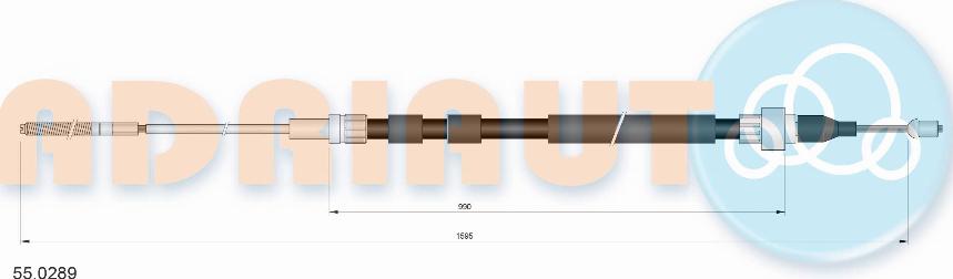 Adriauto 55.0289 - Trose, Stāvbremžu sistēma www.autospares.lv