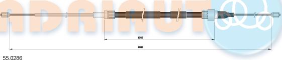 Adriauto 55.0286 - Trose, Stāvbremžu sistēma www.autospares.lv