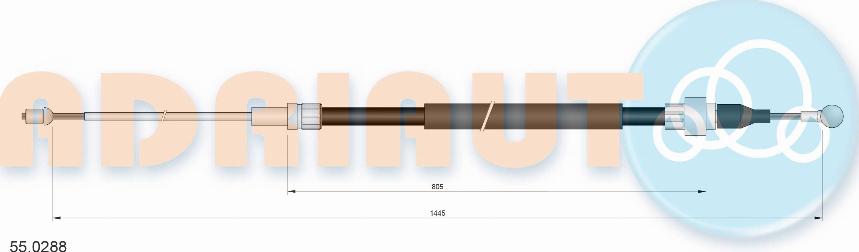 Adriauto 55.0288 - Trose, Stāvbremžu sistēma www.autospares.lv