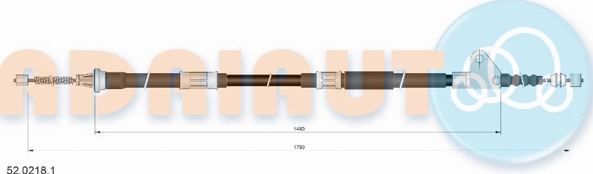 Adriauto 52.0218.1 - Cable, parking brake www.autospares.lv