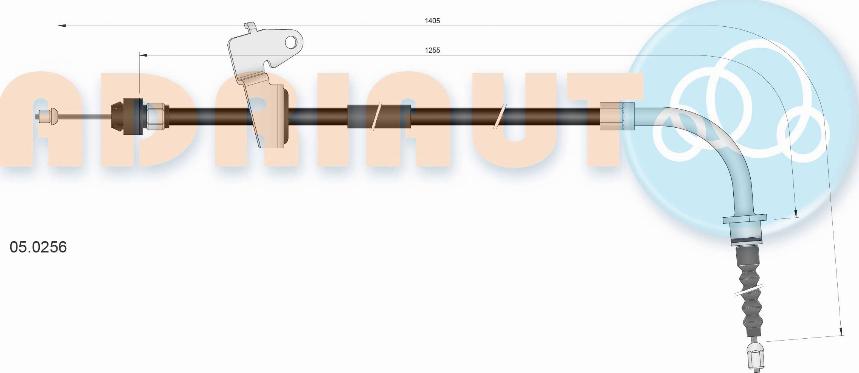 Adriauto 05.0256 - Trose, Stāvbremžu sistēma www.autospares.lv