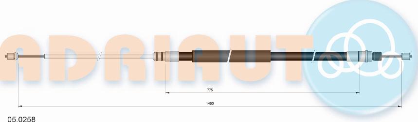 Adriauto 05.0258 - Trose, Stāvbremžu sistēma www.autospares.lv