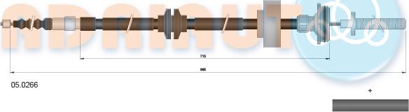 Adriauto 05.0266 - Trose, Stāvbremžu sistēma www.autospares.lv