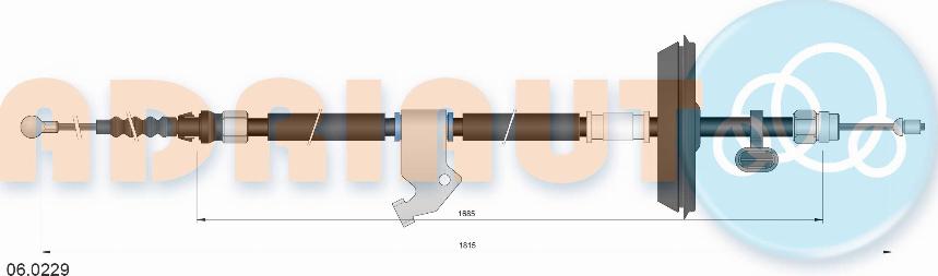 Adriauto 06.0229 - Trose, Stāvbremžu sistēma www.autospares.lv