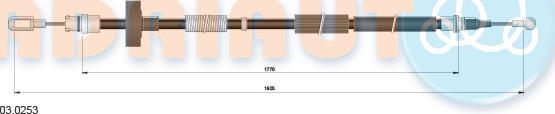 Adriauto 03.0253 - Trose, Stāvbremžu sistēma www.autospares.lv