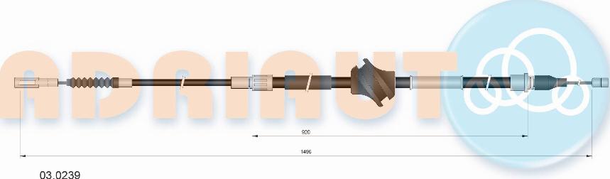 Adriauto 03.0239 - Trose, Stāvbremžu sistēma www.autospares.lv