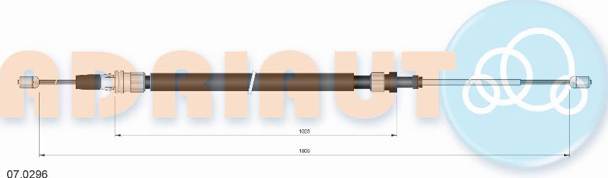 Adriauto 07.0296 - Trose, Stāvbremžu sistēma www.autospares.lv