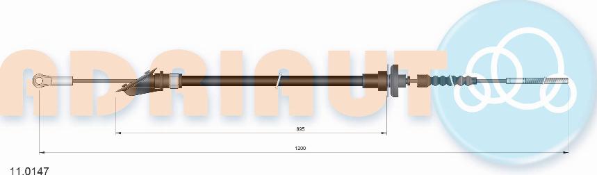 Adriauto 11.0147 - Trose, Sajūga pievads www.autospares.lv