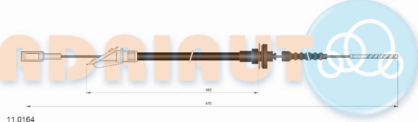 Adriauto 11.0164 - Trose, Sajūga pievads www.autospares.lv