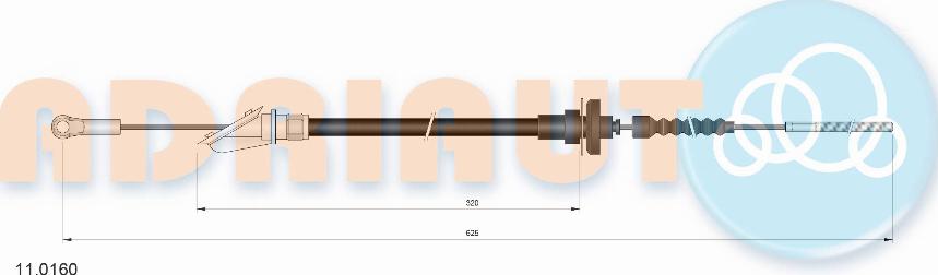 Adriauto 11.0160 - Trose, Sajūga pievads www.autospares.lv