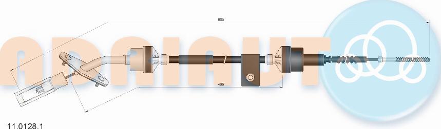 Adriauto 11.0128.1 - Trose, Sajūga pievads www.autospares.lv