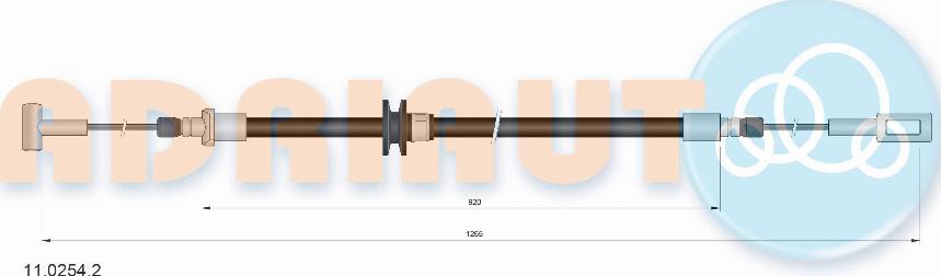 Adriauto 11.0254.2 - Trose, Stāvbremžu sistēma www.autospares.lv