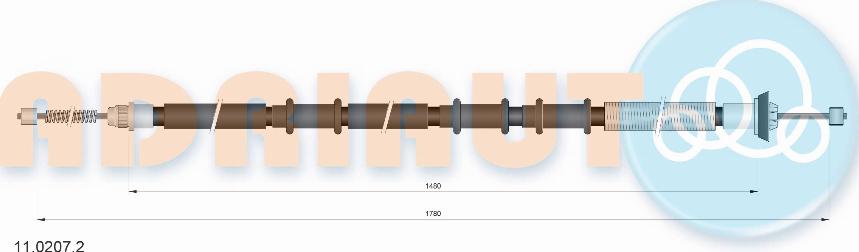 Adriauto 11.0207.2 - Trose, Stāvbremžu sistēma www.autospares.lv