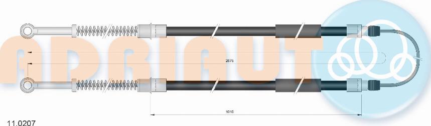 Adriauto 11.0207 - Trose, Stāvbremžu sistēma www.autospares.lv