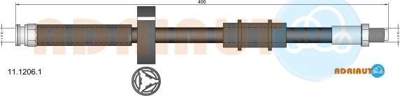 Adriauto 11.1206.1 - Bremžu šļūtene www.autospares.lv